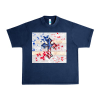 Navy 4th of july flag cross Urban Heavy Tee - TumblerDesignByShophia