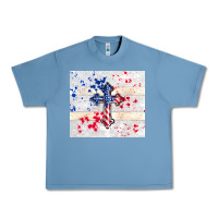 Pebble Blue 4th of july flag cross Urban Heavy Tee - TumblerDesignByShophia