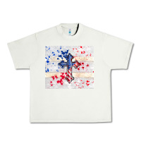 Pistachio 4th of july flag cross Urban Heavy Tee - TumblerDesignByShophia