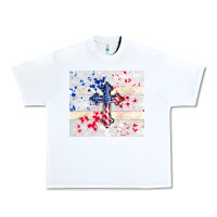 White 4th of july flag cross Urban Heavy Tee - TumblerDesignByShophia