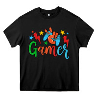 Black gamer Heavy Core Tee - JahusDesignShop