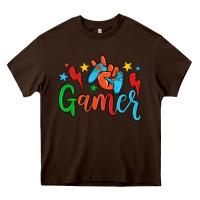 Chocolate Brown gamer Heavy Core Tee - JahusDesignShop