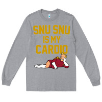 Heather Grey Futurama Snu Snu Is My Cardio GIFT Long Sleeve Tee - lanVoArt