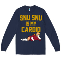 Navy Futurama Snu Snu Is My Cardio GIFT Long Sleeve Tee - lanVoArt