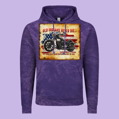 Old Indians Never Die Vintage Hoodie Designed By Tumblerdesignbyshophia