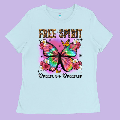 Free Spirit Dream On Dreamer Ladies Tee Designed By Artiststas