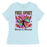 Baby Blue free spirit dream on dreamer Ladies Tee - Artiststas