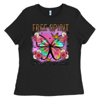 Black free spirit dream on dreamer Ladies Tee - Artiststas