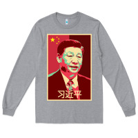 Heather Grey chairman xi jinping chinese communist party president china patriotic Long Sleeve Tee - lanVoArt