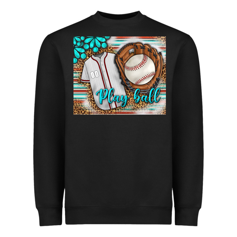Baseball Play Ball With Leopard Mousepad Heavyweight Sweatshirt by BundleAndBundleShop | Teevron