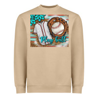 Mushroom Baseball Play Ball With Leopard Mousepad Heavyweight Sweatshirt - BundleAndBundleShop