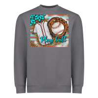 Storm Baseball Play Ball With Leopard Mousepad Heavyweight Sweatshirt - BundleAndBundleShop