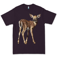 Plum white tailed fawn deer Premium Tee - LillyAllenDesigns