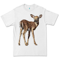 White white tailed fawn deer Premium Tee - LillyAllenDesigns