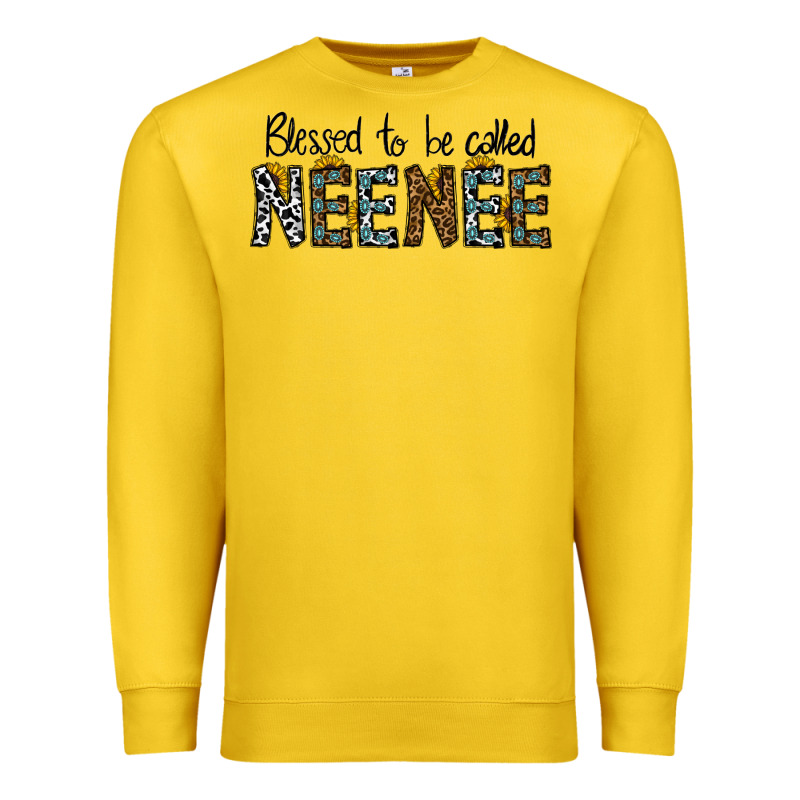 Blessed To Be Called Neenee Premium Sweatshirt by CowhideDigitalArt | Teevron
