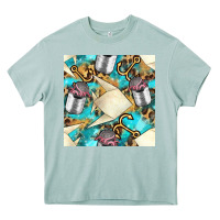 Arona Paper Fish And Canned With Anchor Seamless Pattern Pbs Heavy Core Tee - BundleAndBundleShop