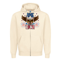 Sandshell America eagle Zipper Hoodie - CowhideDigitalArt
