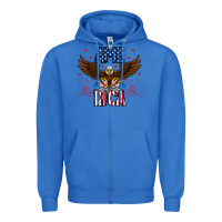 True Royal America eagle Zipper Hoodie - CowhideDigitalArt