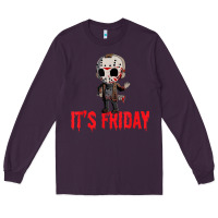 Plum Funny Friday 13th Funny Halloween Horror Long Sleeve Tee - lanVoArt