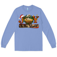 Colony Blue joy to the world Long Sleeve Tee - CowGirlArtShop