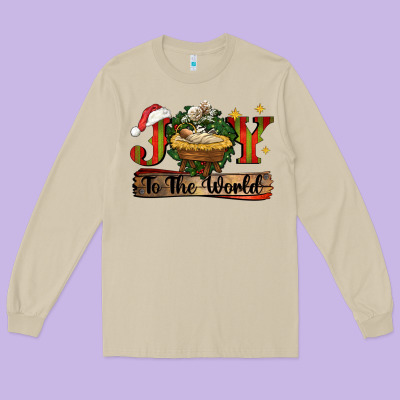 Joy To The World Long Sleeve Tee Designed By Cowgirlartshop
