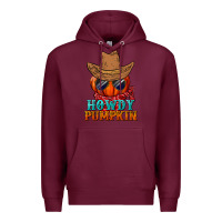Burgundy howdy pumpkin Premium Hoodie - BundleAndBundleShop