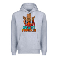 Heather Grey howdy pumpkin Premium Hoodie - BundleAndBundleShop