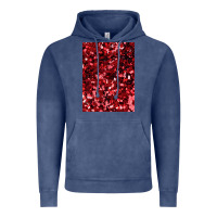 Vintage Denim red glitter party sequins Vintage Hoodie - lanVoArt