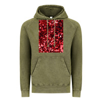 Vintage Olive red glitter party sequins Vintage Hoodie - lanVoArt