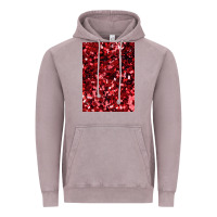 Vintage Zinc red glitter party sequins Vintage Hoodie - lanVoArt