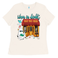 Bone when in doubt go to the bookstore Ladies Tee - Artiststas