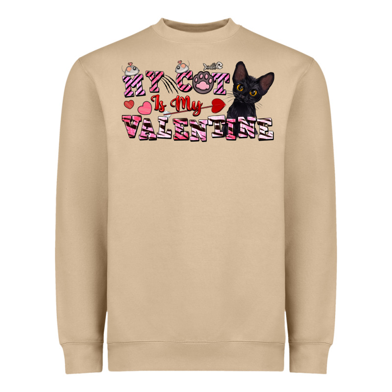 My Cat Is My Valentine Heavyweight Sweatshirt by FaDigitalArtStudio | Teevron