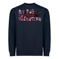 Navy my cat is my valentine Heavyweight Sweatshirt - FaDigitalArtStudio
