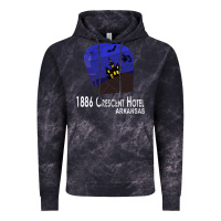 Cloud Black 1886 Crescent Hotel Eureka Springs Arkansas USA Halloween Haunted Bat  Vintage Hoodie - lanVoArt