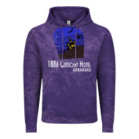 Cloud Purple 1886 Crescent Hotel Eureka Springs Arkansas USA Halloween Haunted Bat  Vintage Hoodie - lanVoArt