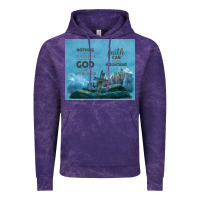 Cloud Purple nothing is impossible with cross Vintage Hoodie - TumblerDesignByShophia