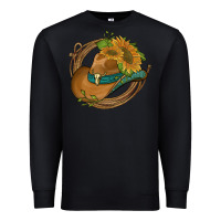 Black western hat with sunflowers and rope Premium Sweatshirt - Artiststas