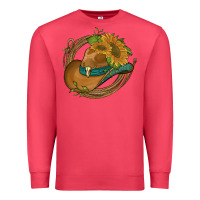 Cardinal western hat with sunflowers and rope Premium Sweatshirt - Artiststas