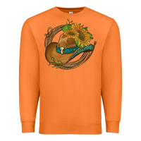 Carrot western hat with sunflowers and rope Premium Sweatshirt - Artiststas