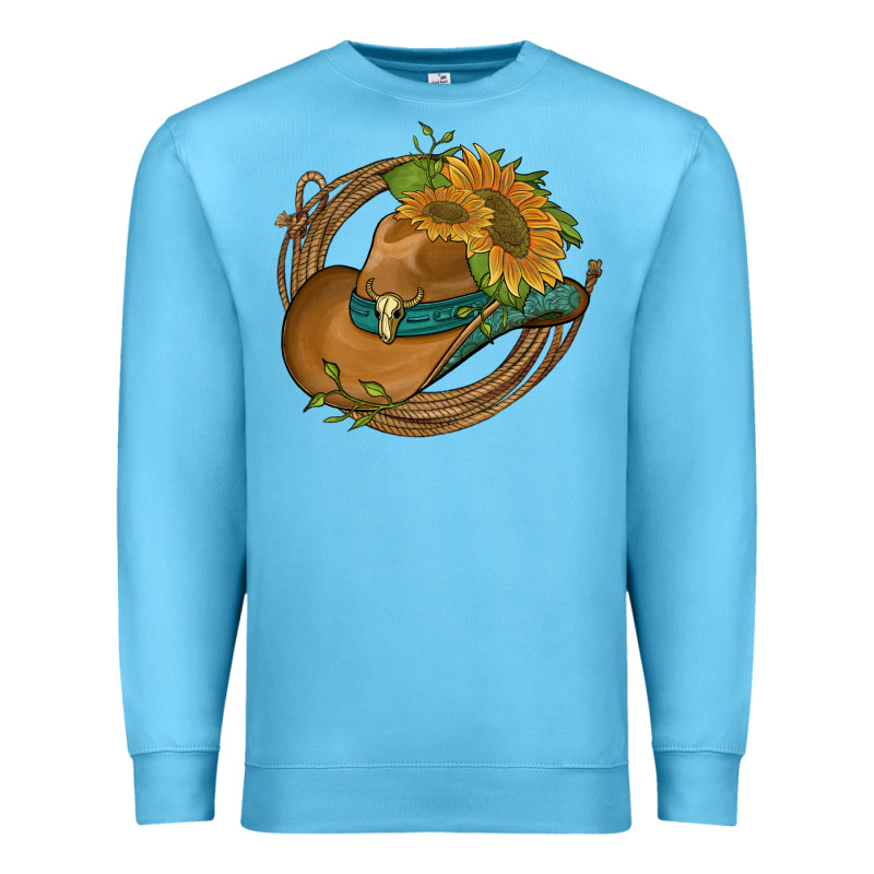 Western Hat With Sunflowers And Rope Premium Sweatshirt by Artiststas | Teevron