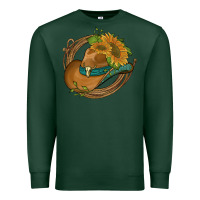 Sports Green western hat with sunflowers and rope Premium Sweatshirt - Artiststas
