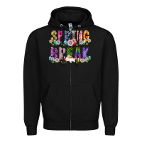 Black SPRING BREAK Zipper Hoodie - CowhideDigitalArt
