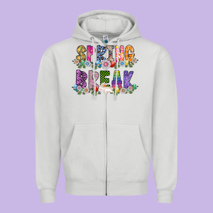Spring Break Zipper Hoodie Designed By Cowhidedigitalart