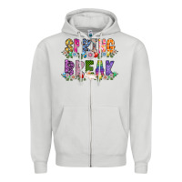 Dove Grey SPRING BREAK Zipper Hoodie - CowhideDigitalArt
