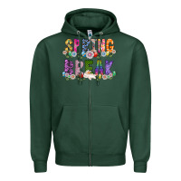 Sports Green SPRING BREAK Zipper Hoodie - CowhideDigitalArt