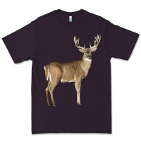 Plum white tailed buck deer Premium Tee - LillyAllenDesigns
