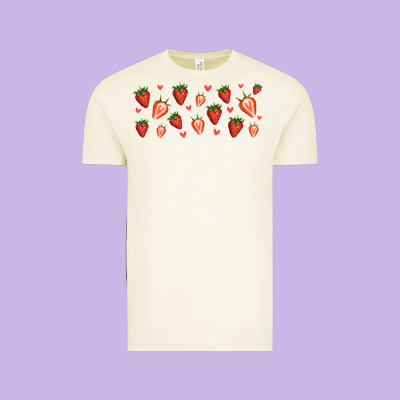 Strawberry Vintage Tee Designed By Jasminsmagicworld