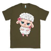 Army Green cute sheep Classic Tee - texasbilliewilder