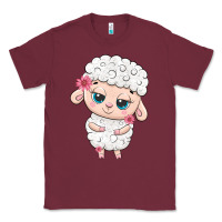Burgundy cute sheep Classic Tee - texasbilliewilder
