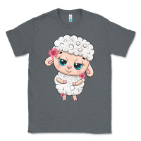 Charcoal Heather cute sheep Classic Tee - texasbilliewilder